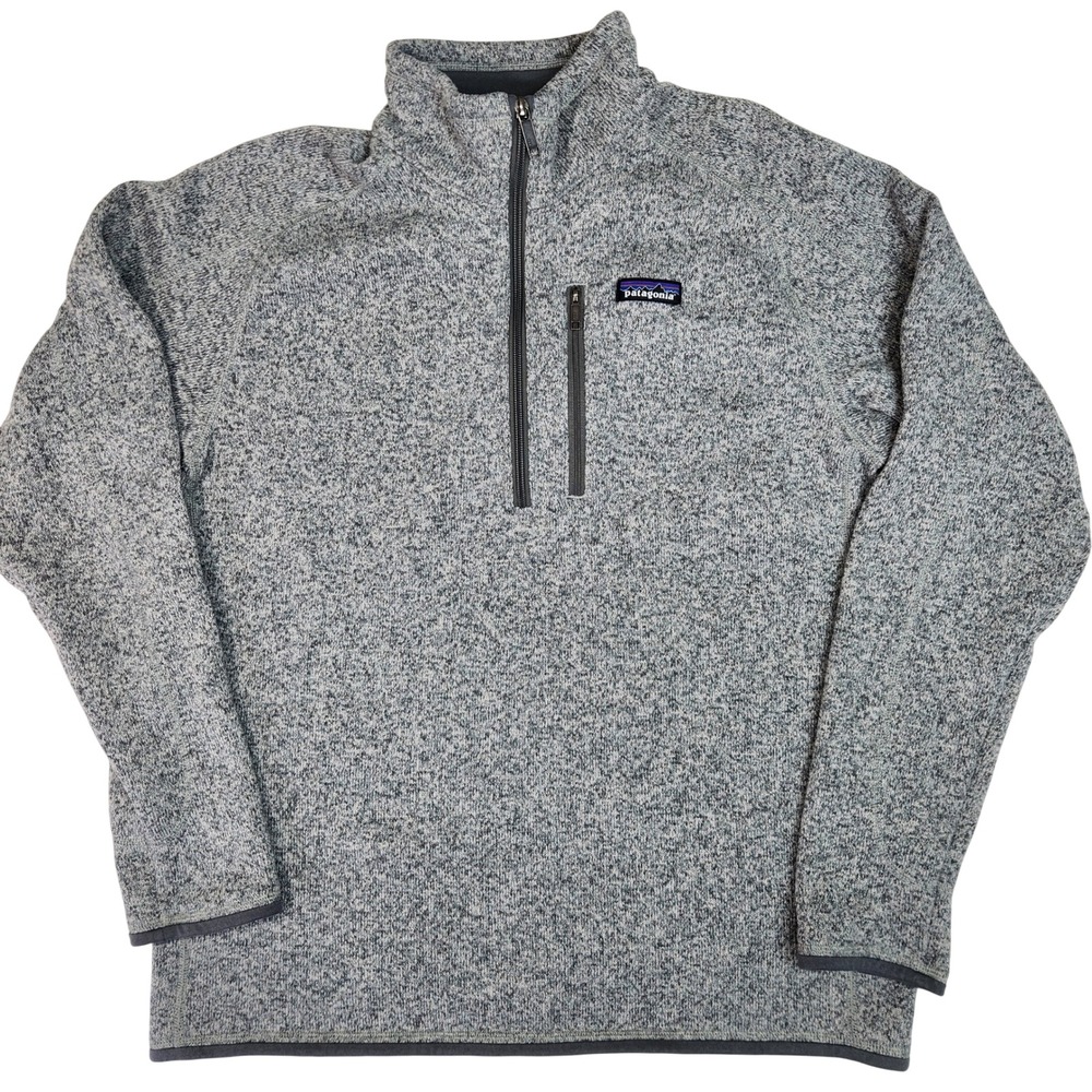 Patagonia Better Sweater 1/4 Zip Fleece Pullover Nickel Grey Mens Large 25522